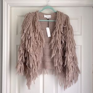 Pink Fringe Sweater